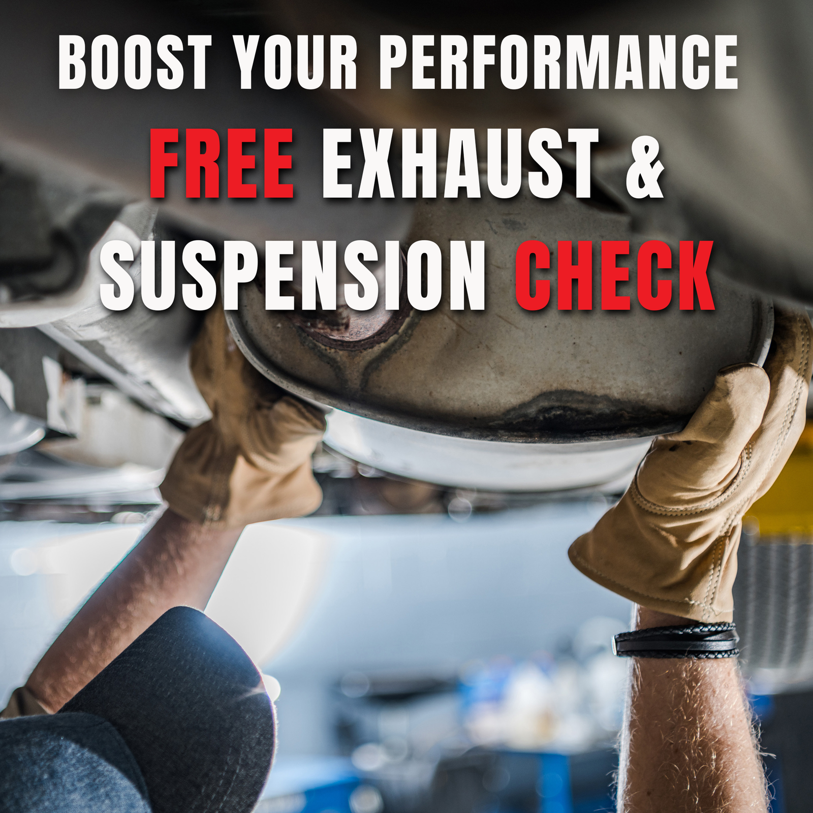 Free exhaust and suspension inspection Plymouth and Canton MI